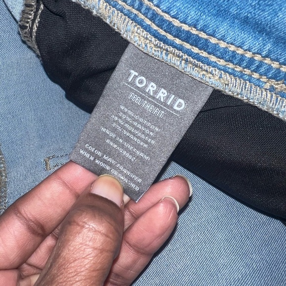 NWT Torrid Light Blue Crop Lean Ankle Jeans size 6X - Picture 7 of 10